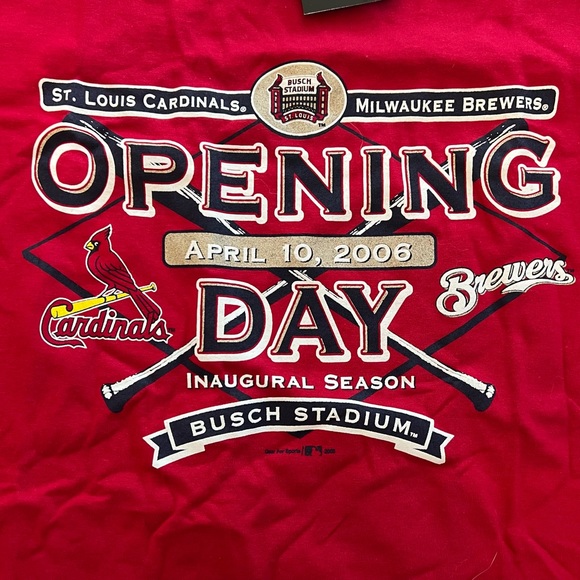 St Louis Cardinals 2006 Busch Stadium Opening Day / Inaugural Season T-Shirt NWT - Picture 2 of 8